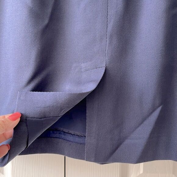 Lands’ End Women’s Silk & Wool Blend Pencil Skirt | Navy Blue | Size Petite 10 - Picture 5 of 8